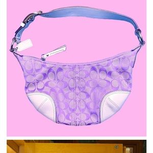 sOLD  Coach vintage med/ hobo purple hobo shoulder purse